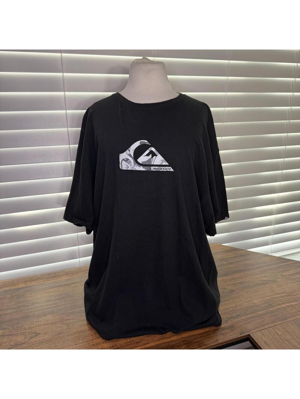 Quiksilver Black T-Shirt With Logo Men's Size XXL